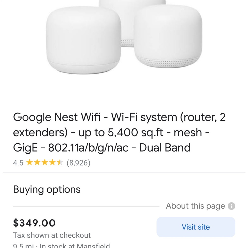 Google mesh WiFi system